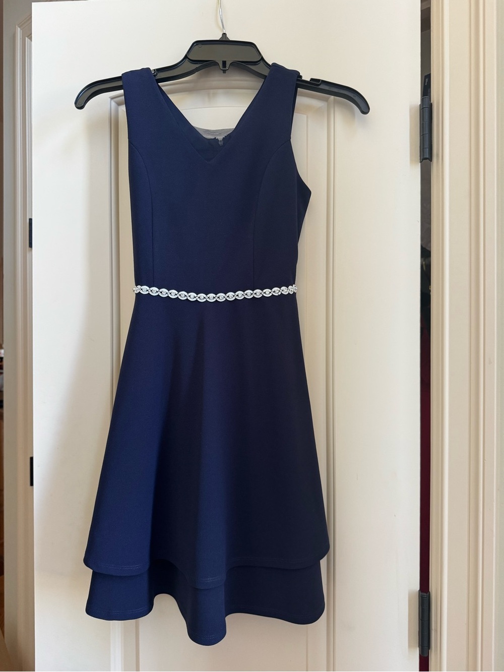 Speechless Girls Sz 14 Sleeveless Fit-and-Flare Dress with Rhinestone Accent